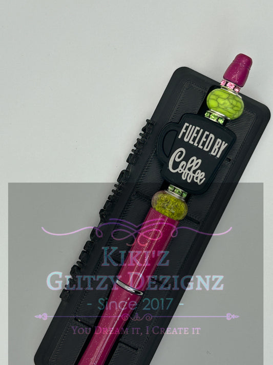 {RTS} Fueled by coffee (pink & green) Pen