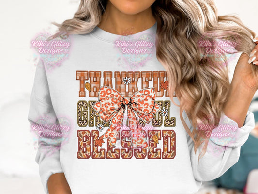 {MTO} Thankful Grateful Blessed tee