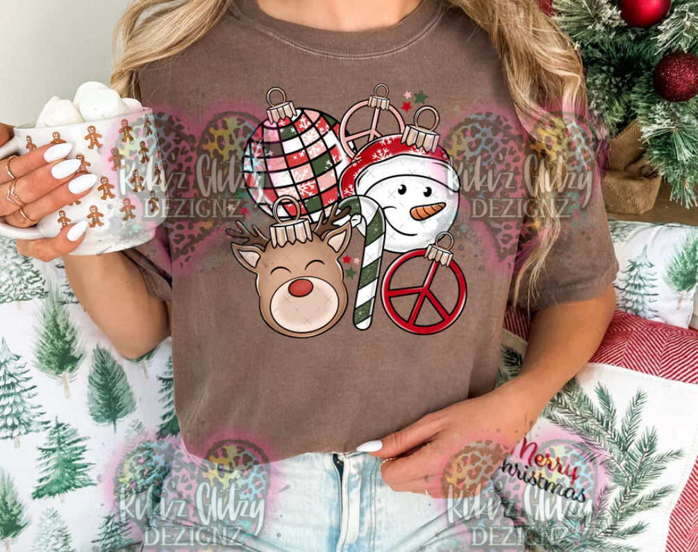 {Pre-Order} PEACE/RUDOLPH/SNOWMAN TEE